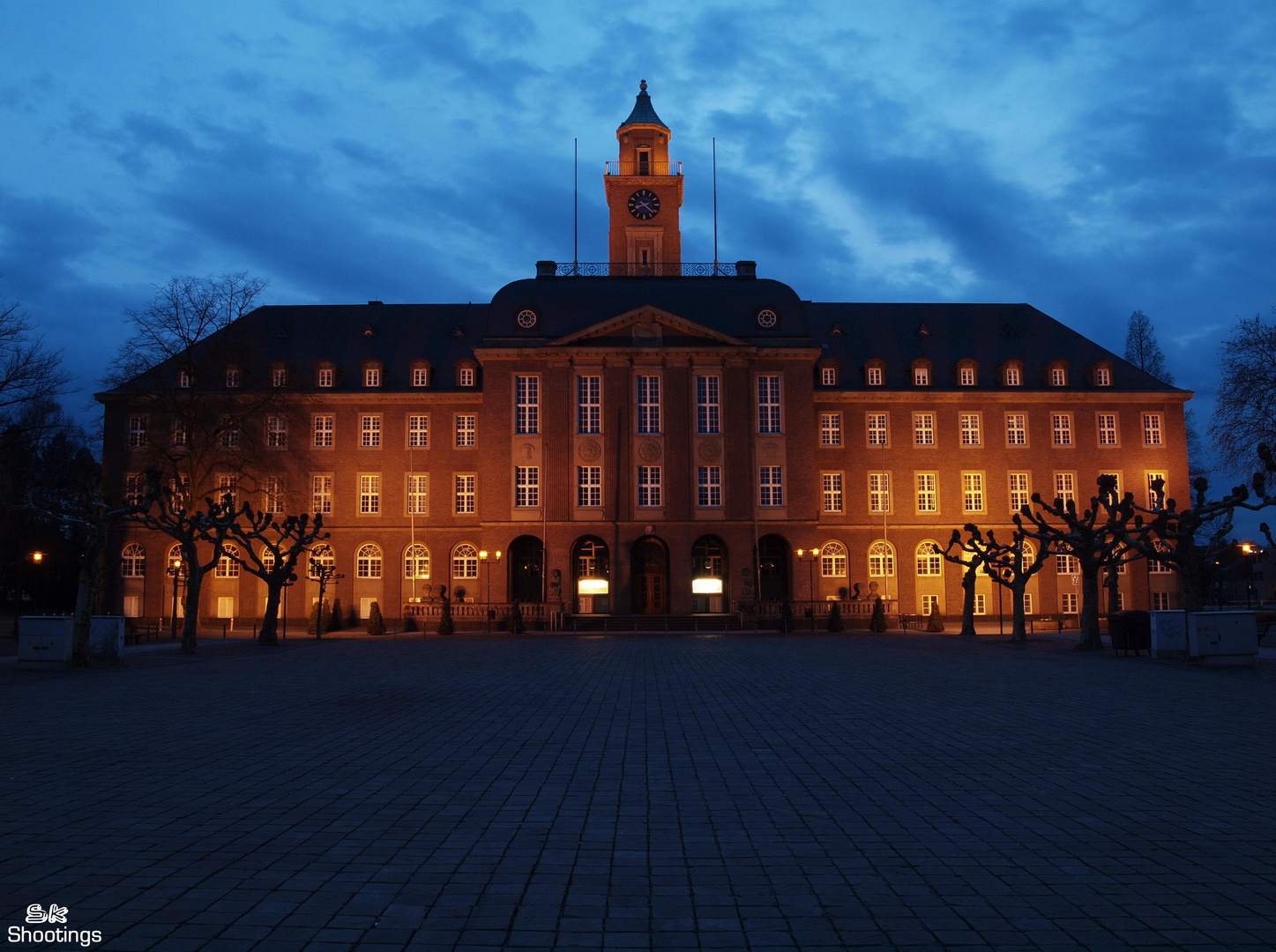 Rathaus Herne in der Nacht