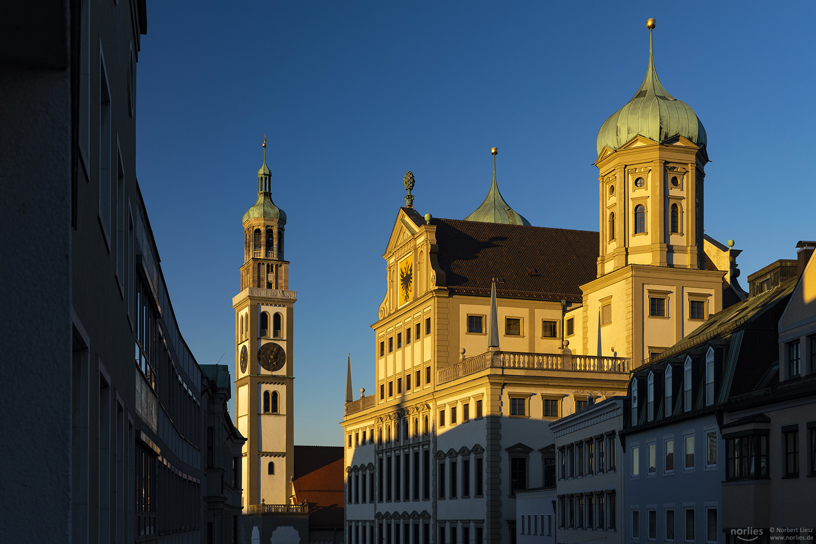 Rathaus im Abendlicht