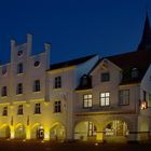 Rathaus in Beckum zur blauen Stunde