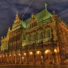 Rathaus in Bremen bei Nacht (HDR-Version)