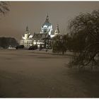 Rathaus in Hannover früh am Morgen