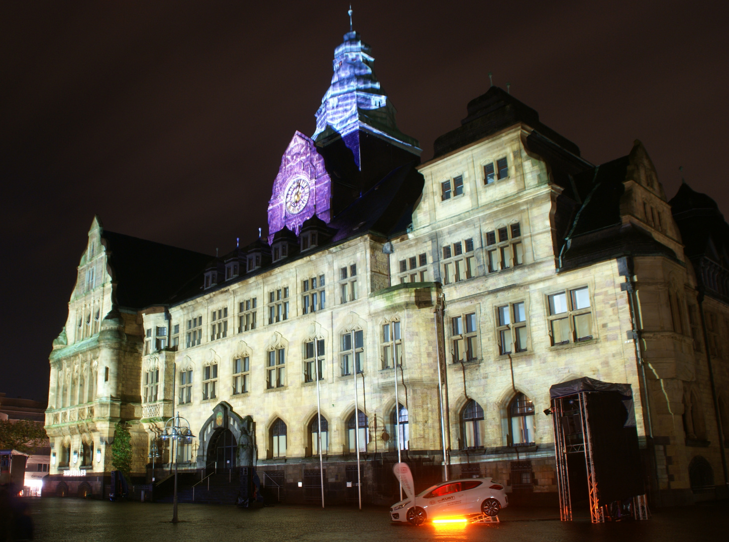 Rathaus in Recklinghausen am Abend