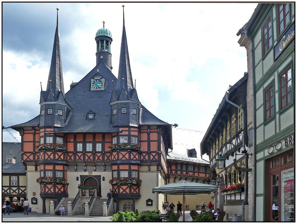 Rathaus in Wernigerode der bunten Stadt am Harz