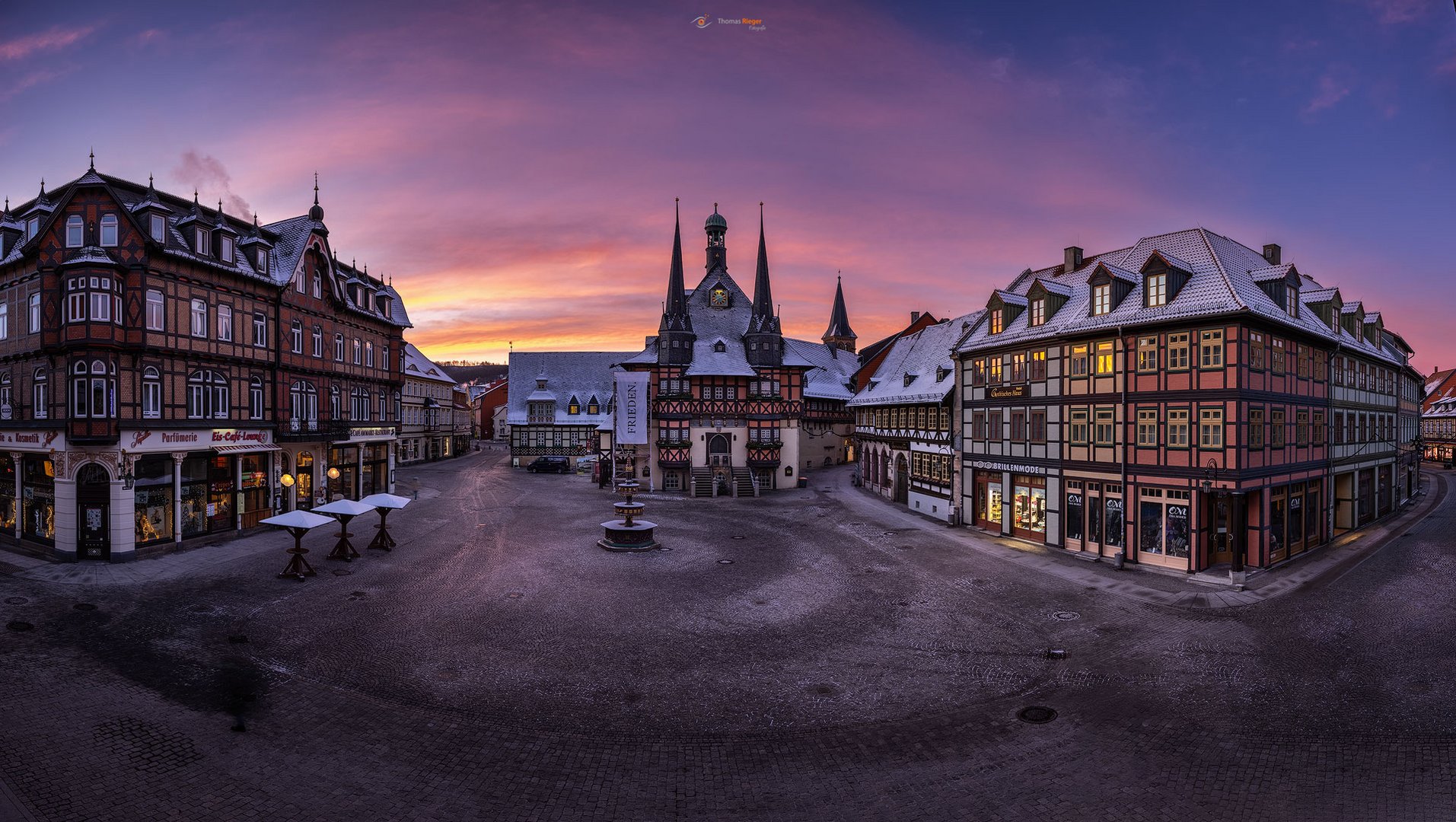 Rathaus in Wernigerode zum Sonnenaufgang..!