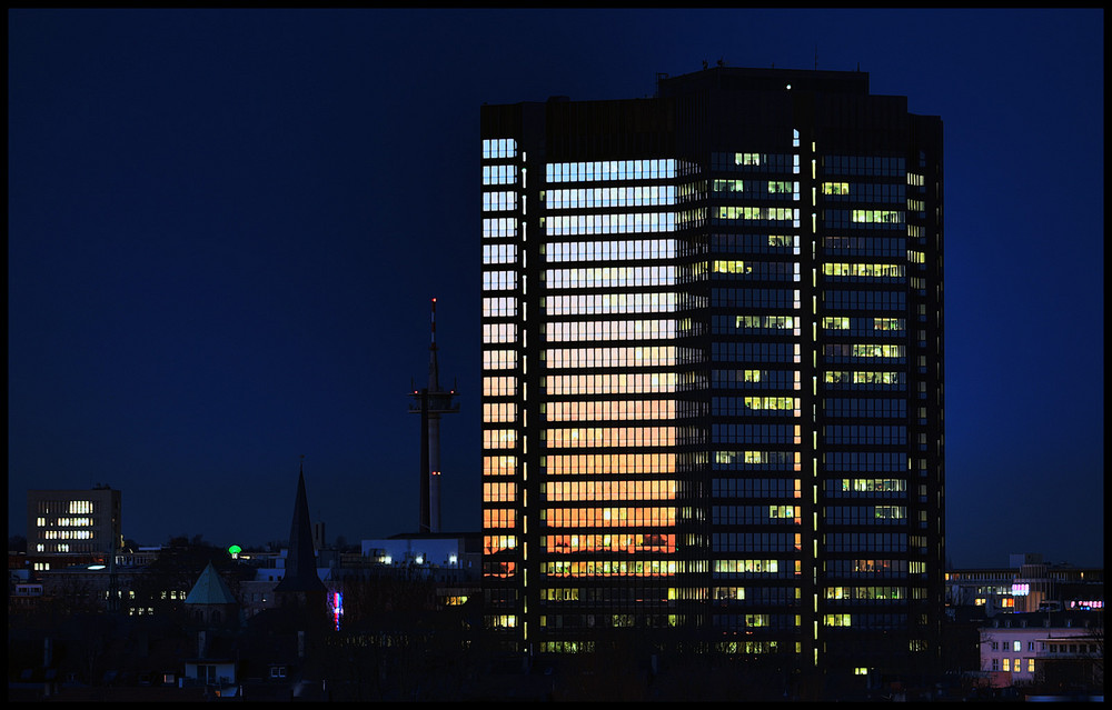 Rathaus kurz vor dem Sonnenaufgang