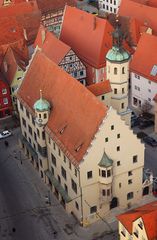 Rathaus Nördlingen von Oben