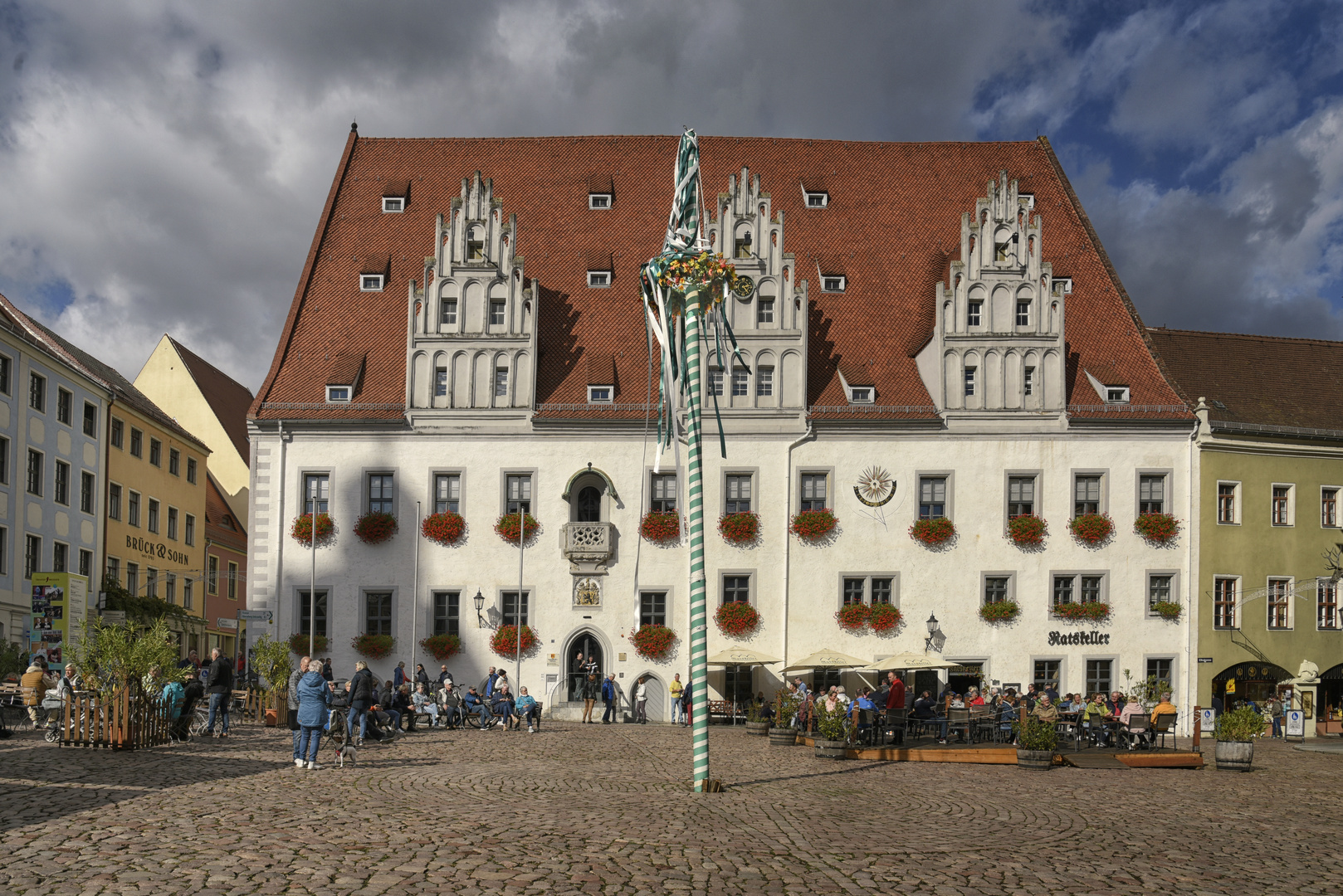 Rathaus Platz Meißen Altstadt