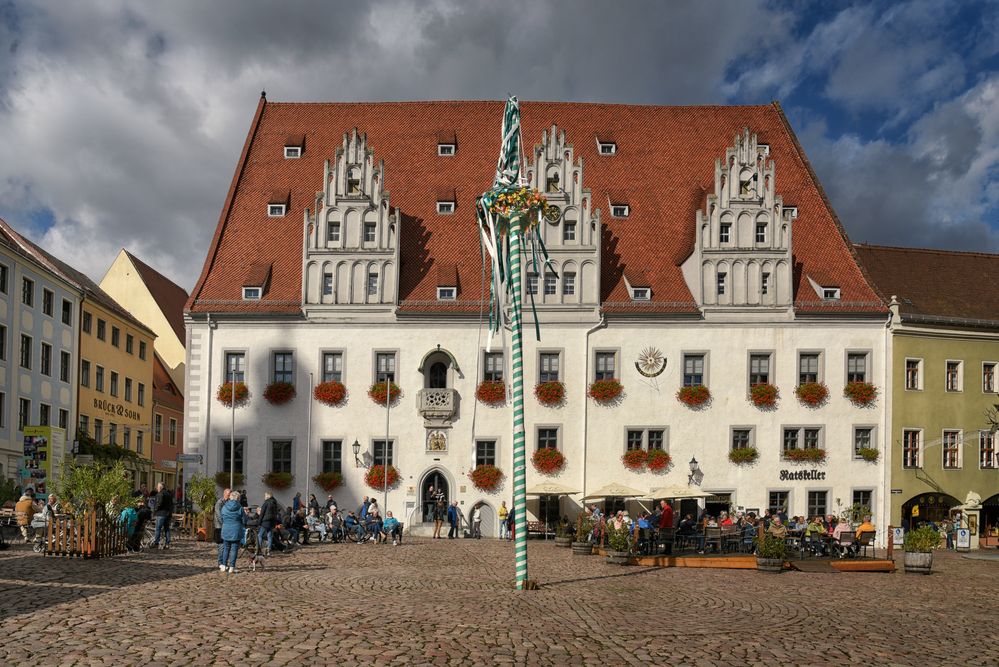 Rathaus Platz Meißen Altstadt