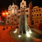 Rathaus Saalfeld bei Nacht