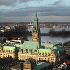 Rathaus und Alster vom St. Nikolai