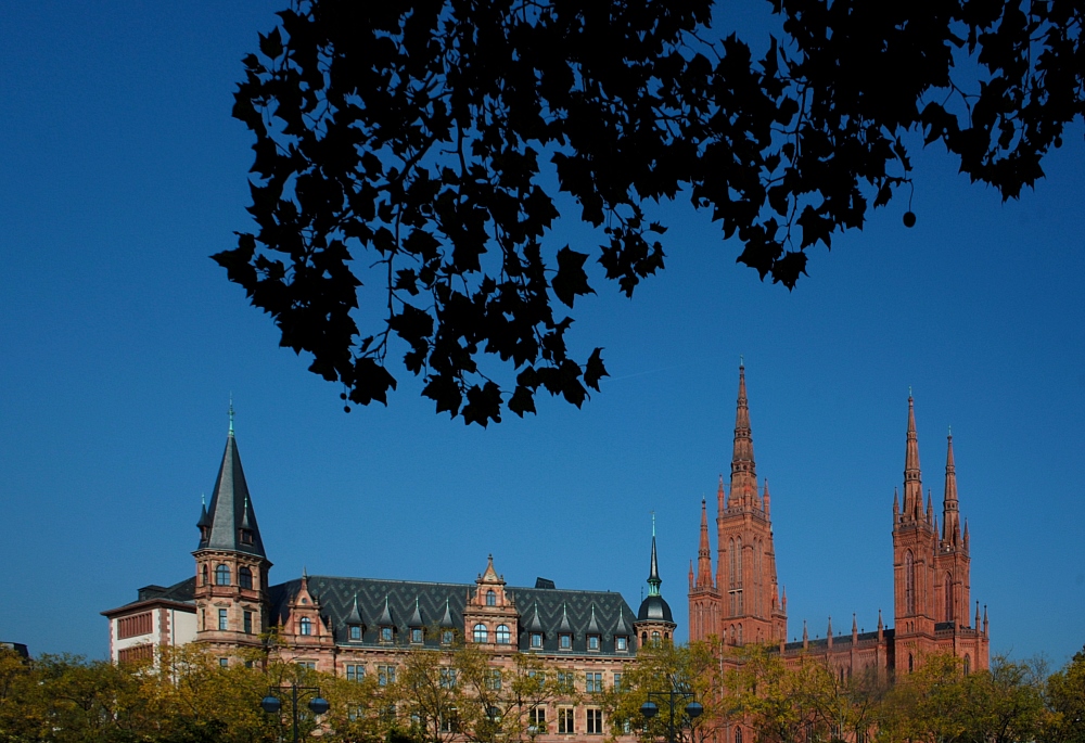 Rathaus und Marktkirche Wiesbaden