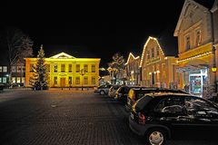 Rathaus und Marktplatz zu Esens (Ostfriesland)