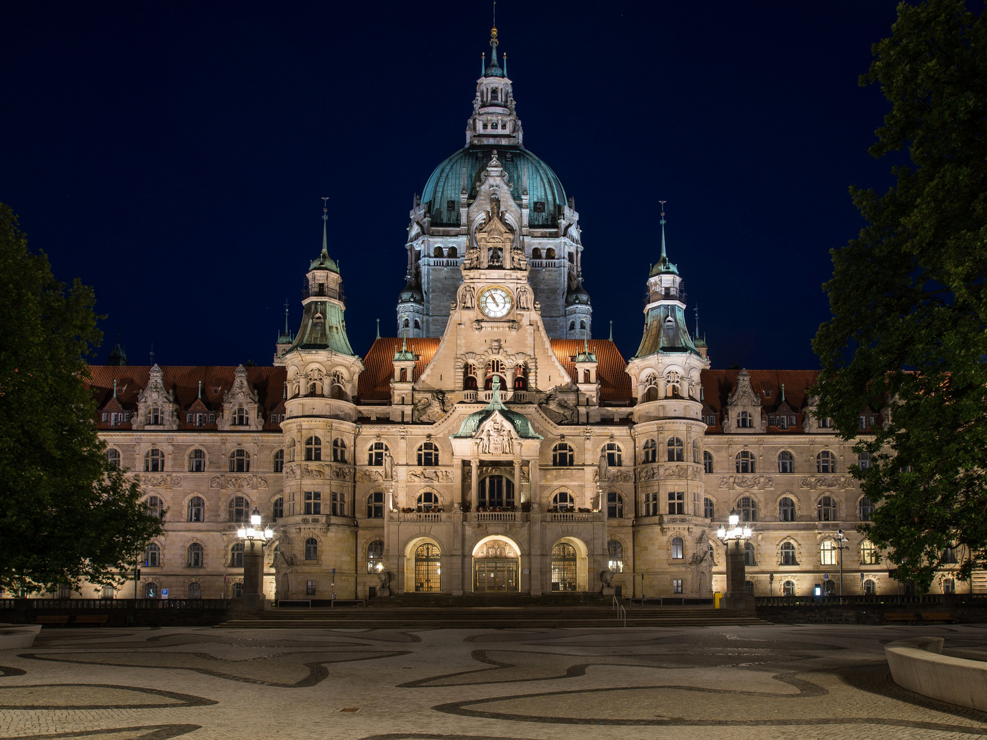 Rathaus und Trammplatz Hannover