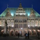 Rathaus von Bremen am Abend am 18.02.2012