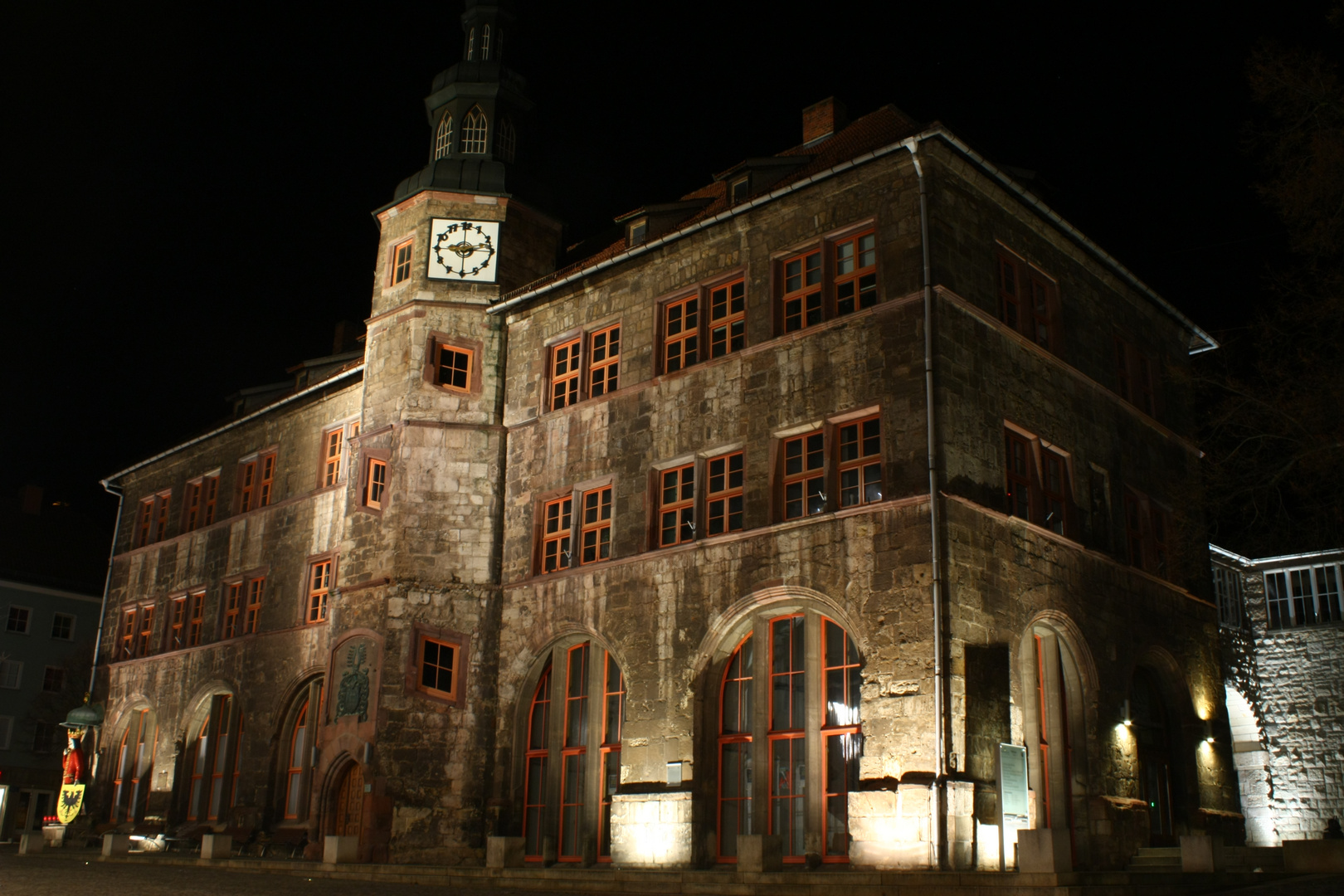 Rathaus von Nordhausen bei Nacht