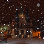 Rathaus Wernigerode im Flockentanz