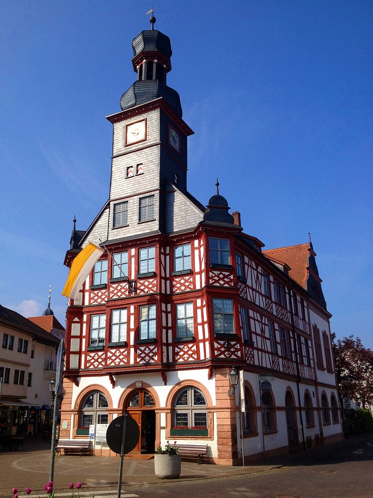 Rathaus zu Lorsch/Hessen.