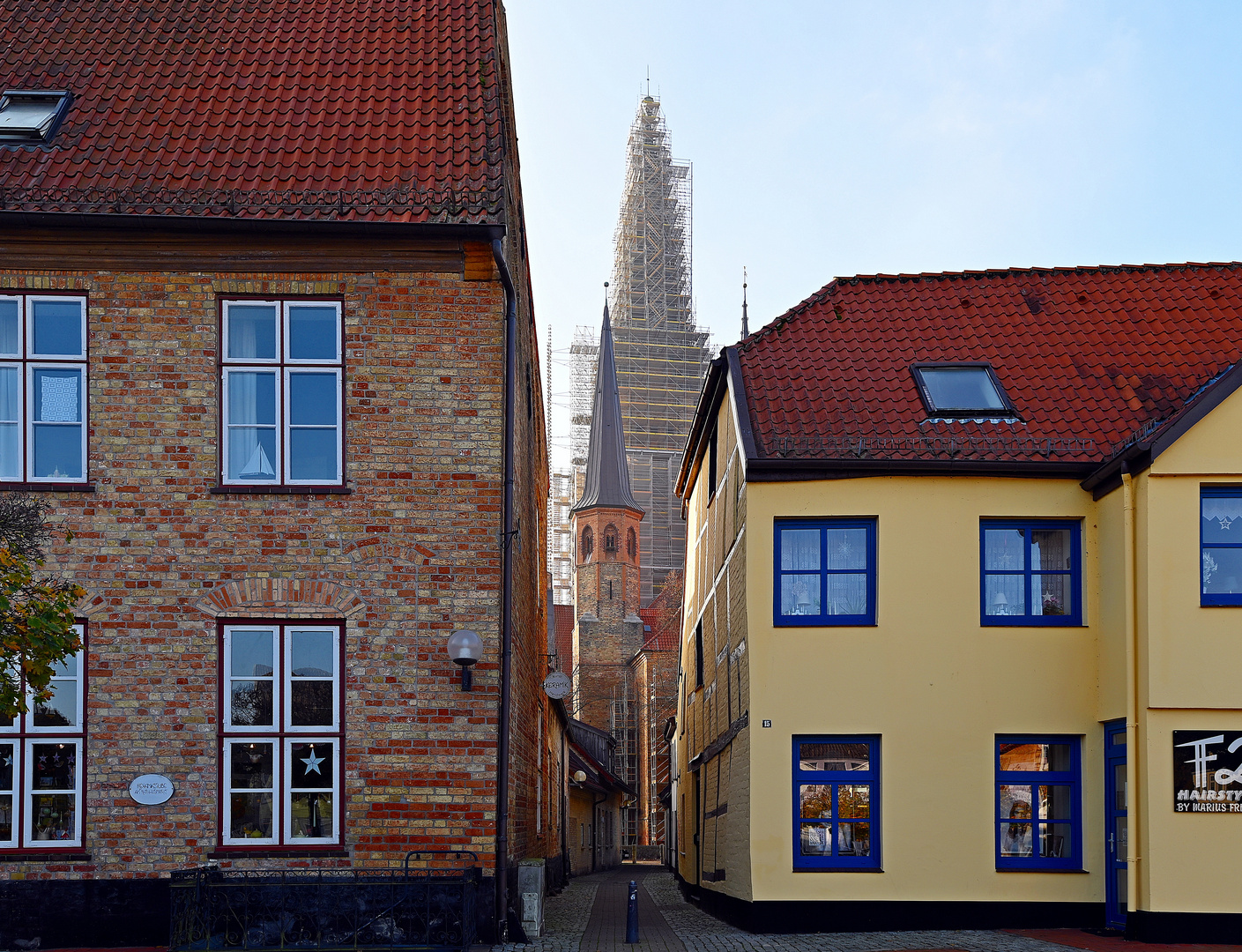 Rathausmarkt mit Blick auf den Dom zu Schleswig