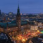 Rathausmarkt von der ST Petri Kirche aus