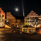 Rathausplatz bei Vollmond