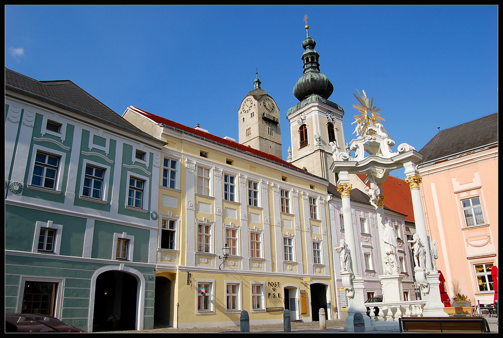 Rathausplatz in Krems-Stein...