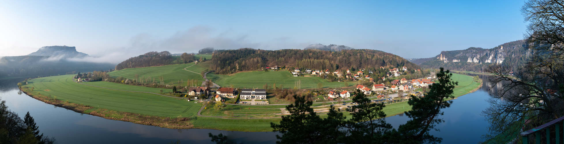 Rathen - Panorama von der kleinen Bastei