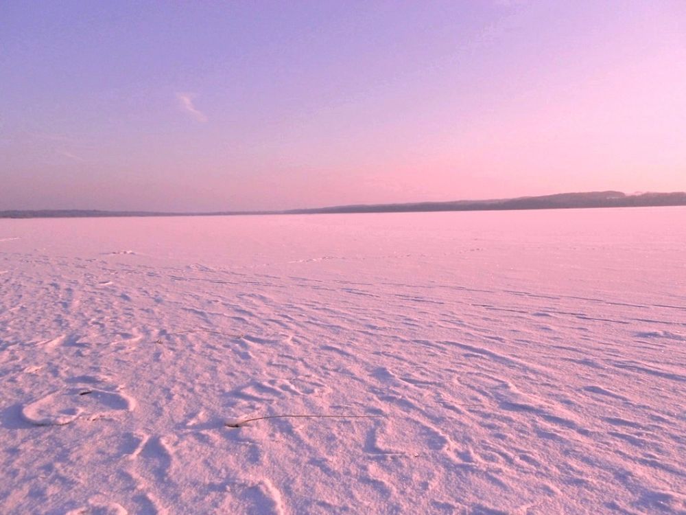 ratzeburger see..da schneit es manchmal rosa