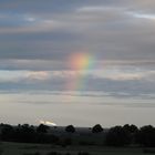 Rauch unter bunten Himmel