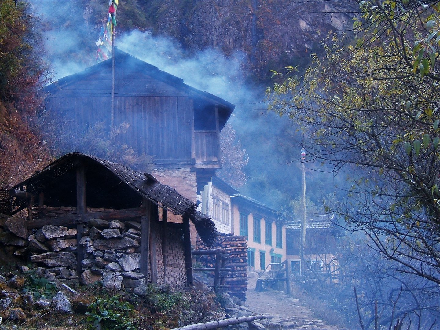 Rauchende Hütten