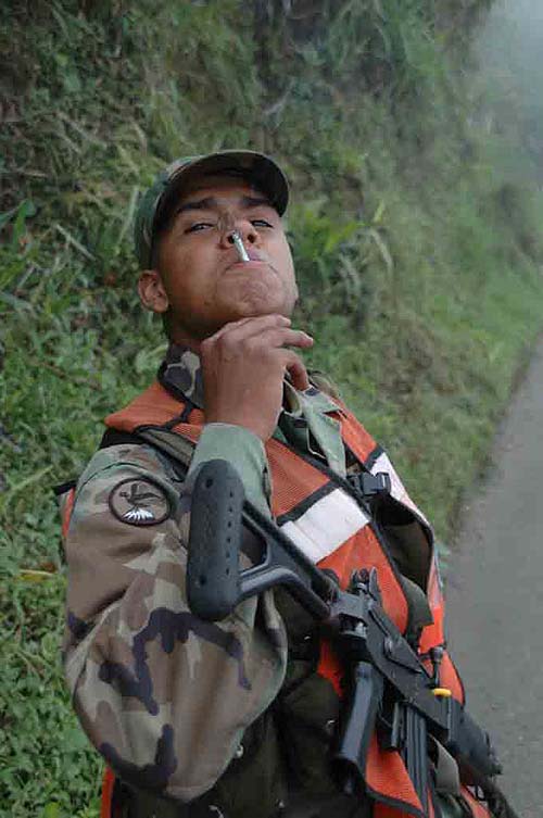 Rauchender Soldat