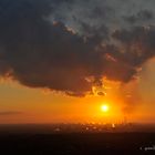 Rauchfahnen des Ruhrpotts von Halde Haniel