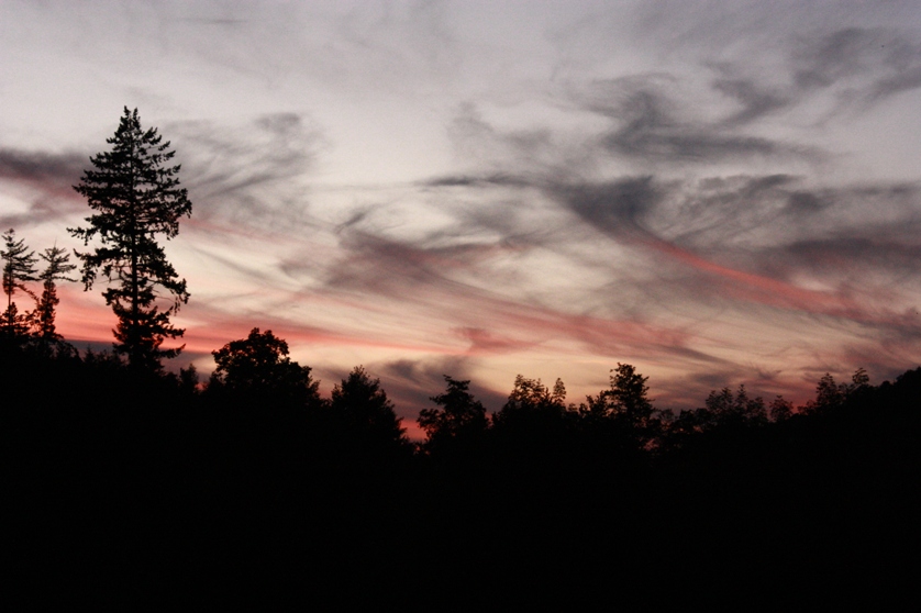 Rauchiger Sonnenuntergang