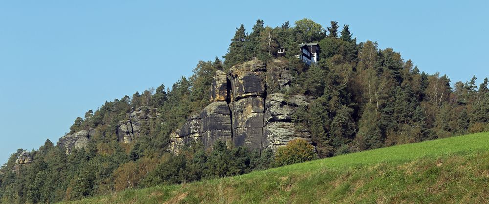 Rauenstein in der Sächsischen Schweiz mal von einem anderen Standort...