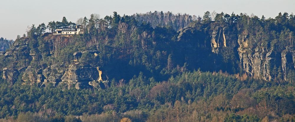 Rauenstein in der Sächsischen Schweiz mit dem vielen auf und ab...