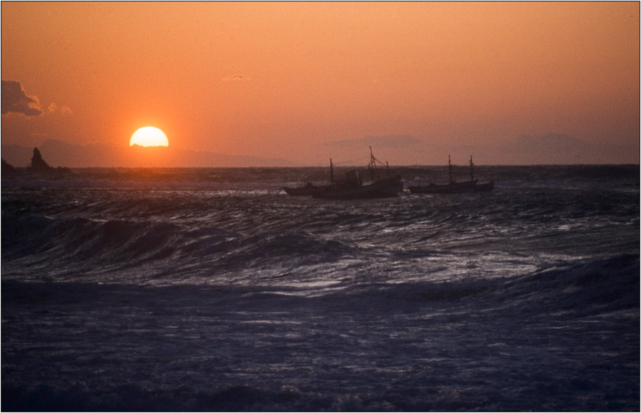 Rauhe See bei Sonnenuntergang