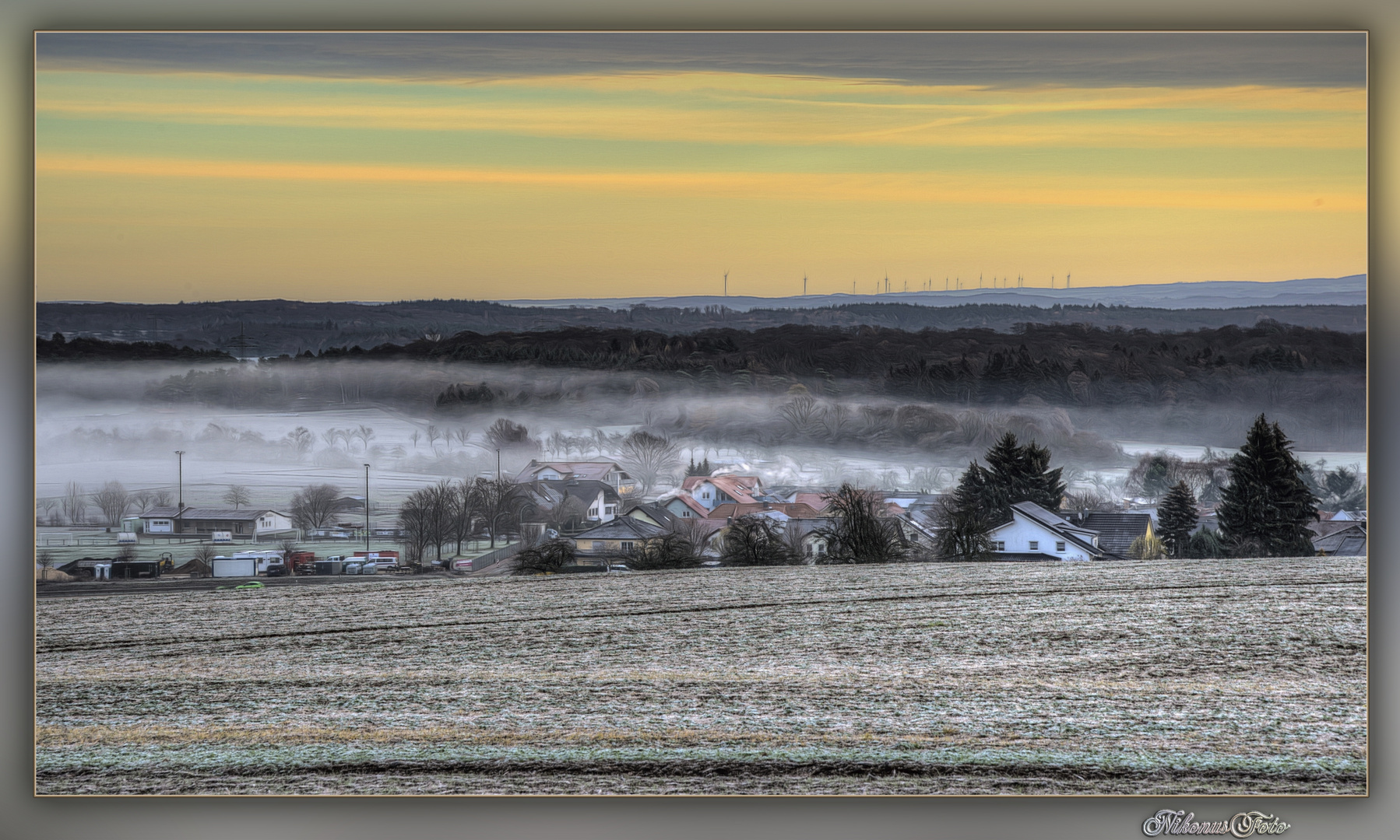 Rauhreif und Nebel 