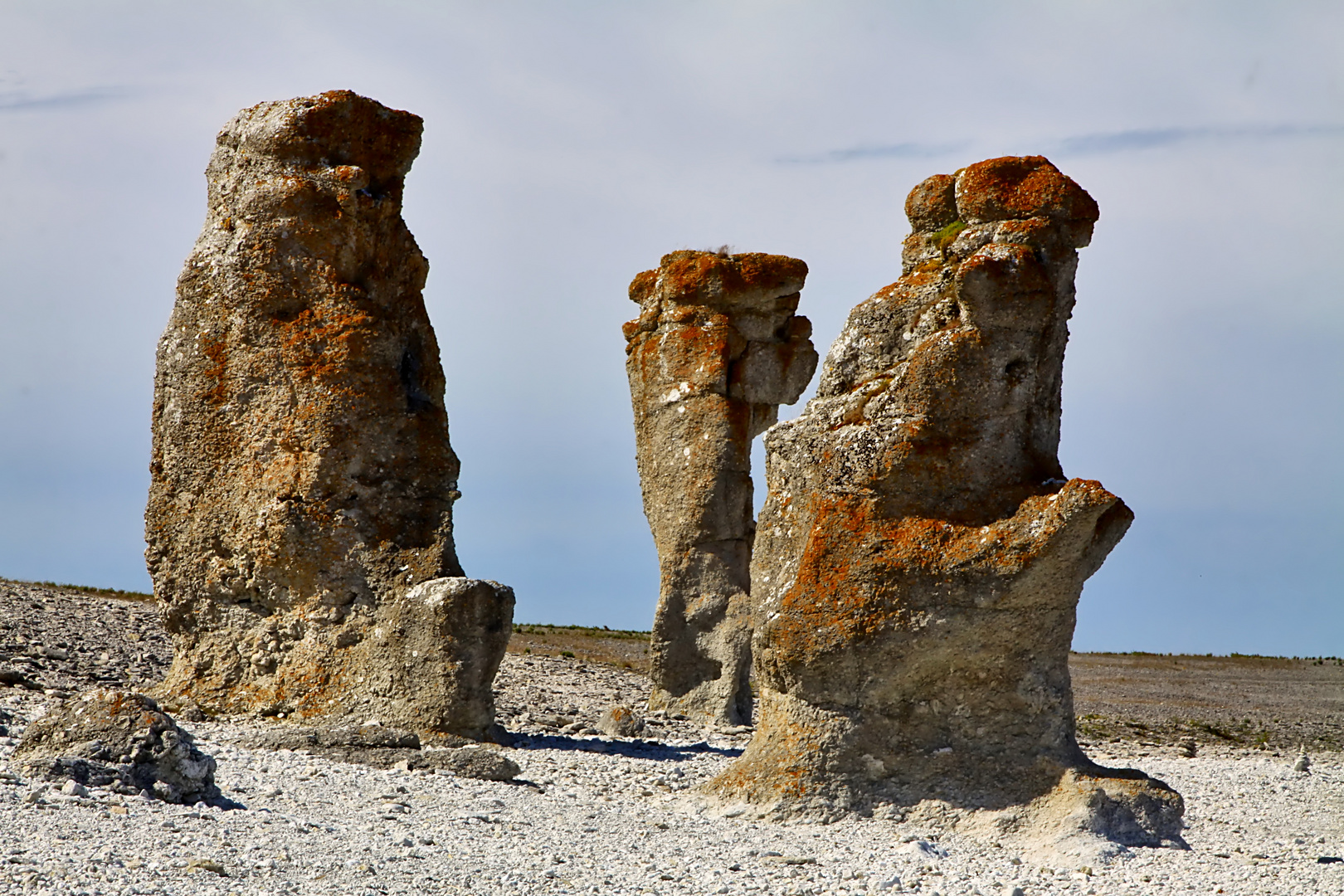 Raukare im Nordwesten auf Fårö