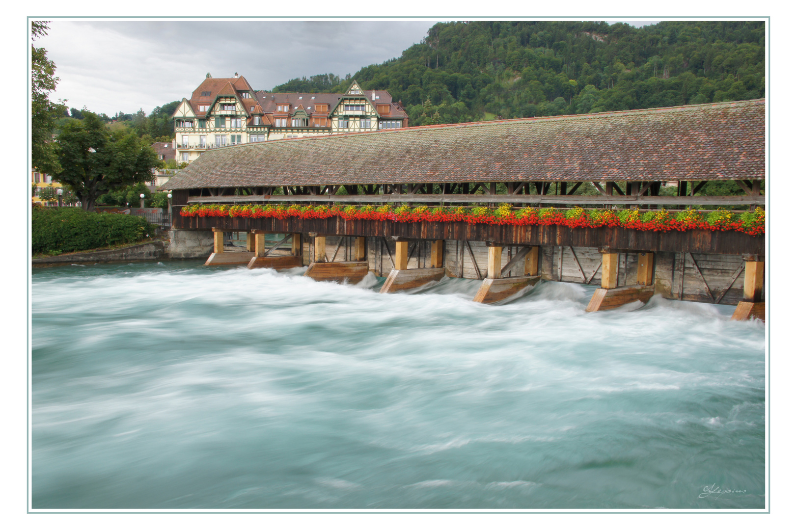 Rauschender Zufluss in Thun