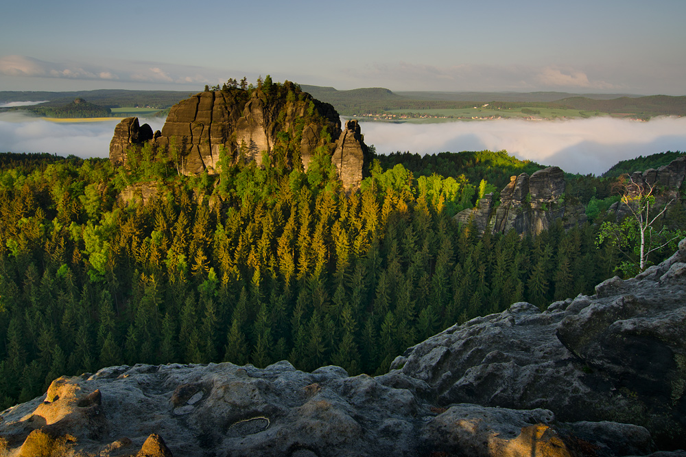 Rauschenstein im Morgenlicht