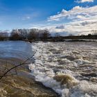 Rauschewasser durch Hochwasser der Sieg