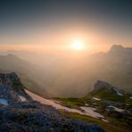 ^ Raustöckli: Schächentaler Windgällen im Sonnenuntergang ^