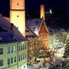 Ravensburg im Schnee beim Weihnachtsmarkt