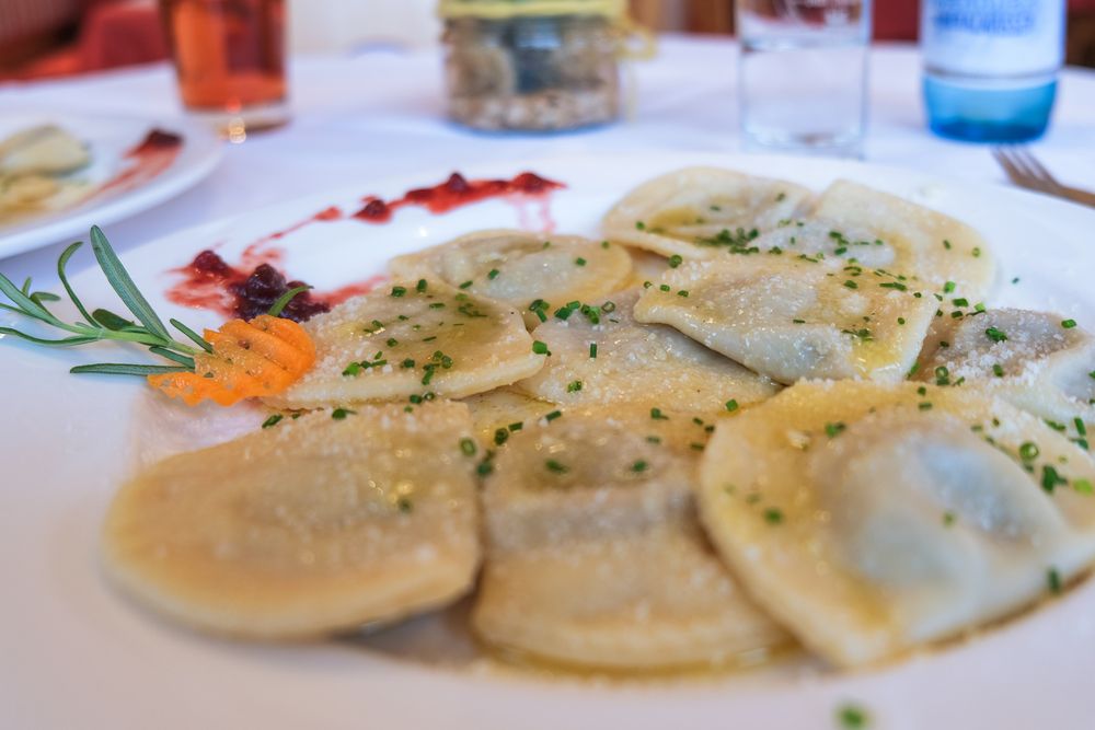 Ravioli mit Rehragout