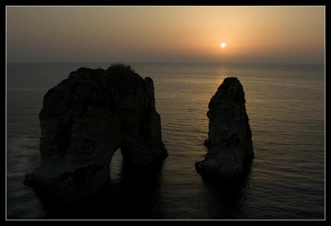 Rawshe Rock vor Beirut ( Libanon )