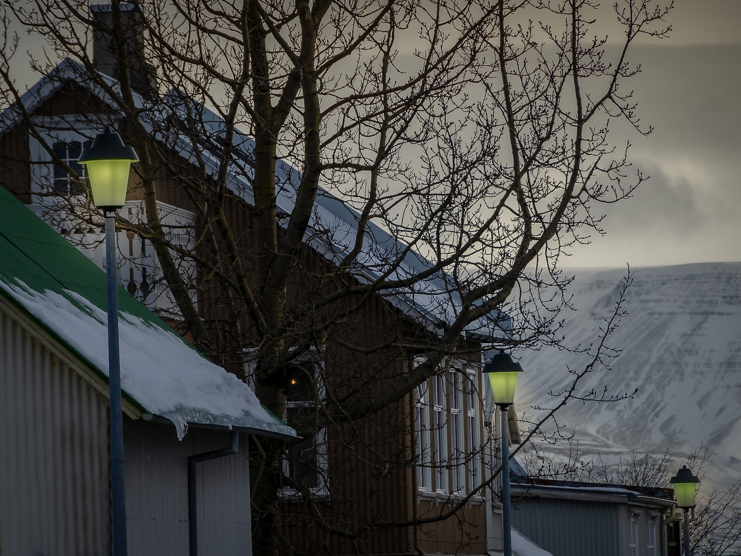 Raykjavik Abendstimmung im Winter