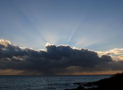 Rayons du soleil, au dessus du grain