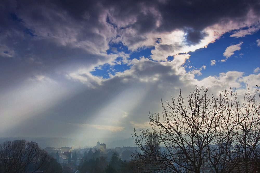 Rays over the church