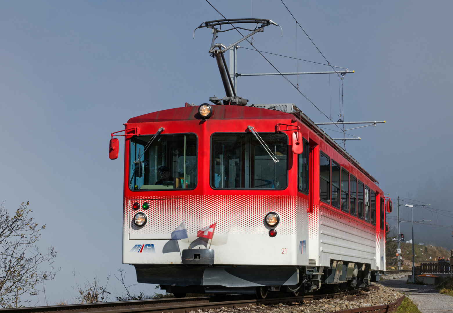  RB  BDhe 4/4 Nr.21 Arth-Rigi Bahn Rigi-Staffel 20.Okt.. 2015