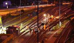 RBF Hamburg Veddel, Gleisbau in der Betriebspause