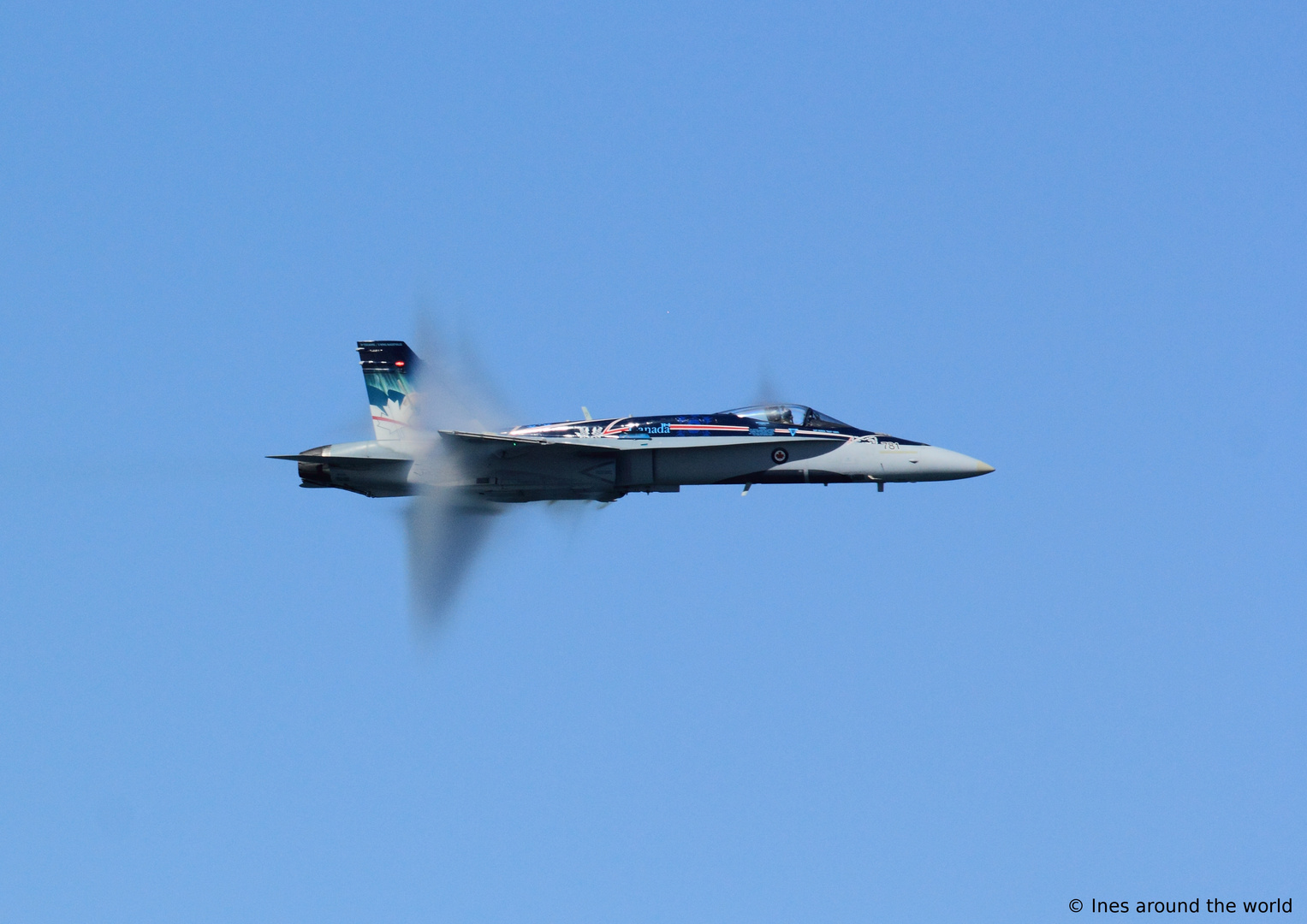 RCAF F-18 in transsonic flight